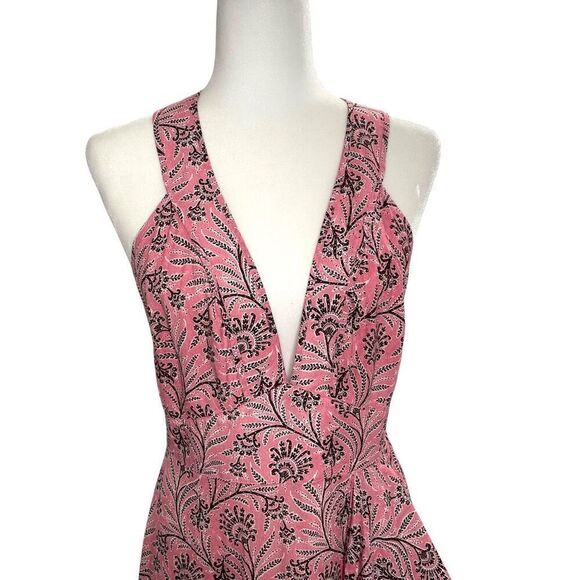 J. Crew Collection‎ Cross-back ruffle-hem dress in Ratti coral vines Size 6 - Picture 6 of 13